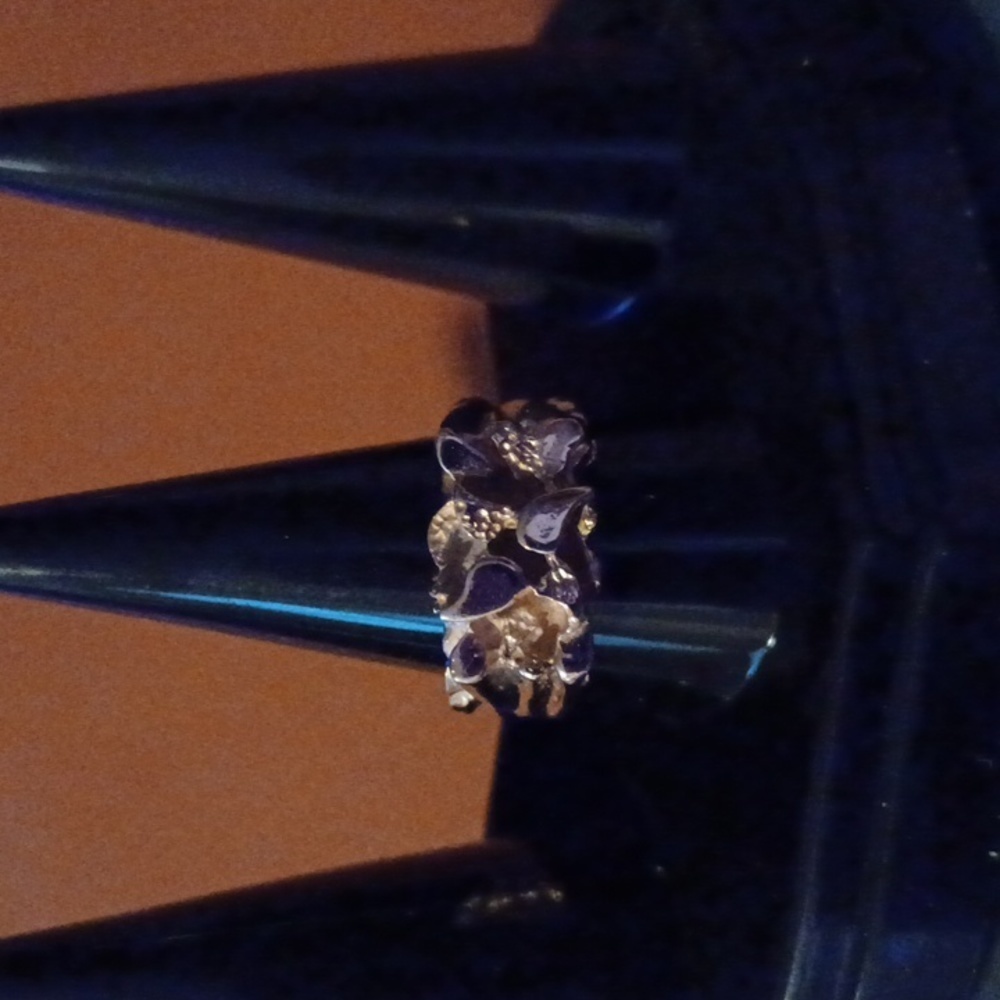 Gold plated nugget ring